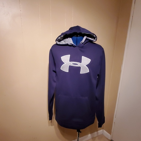 Under Armour Blue & Gray Heavy Duty Hoodie - Picture 1 of 5